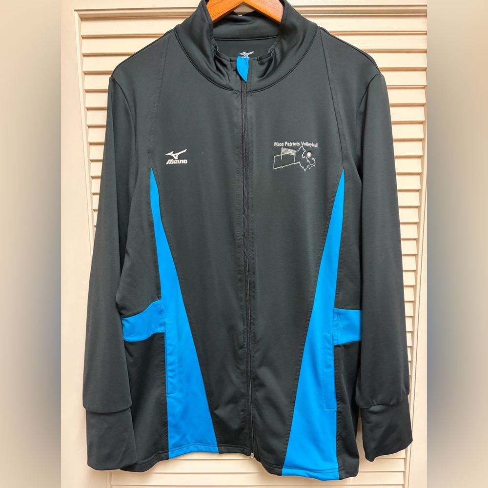 Mizuno Athletic Jacket Mens XL Black DryLite Embroidered Mass Volleyball Logo